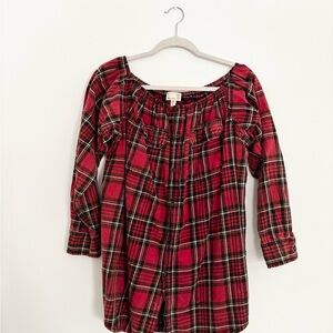 Urban Renewal Red and Black Plaid Top